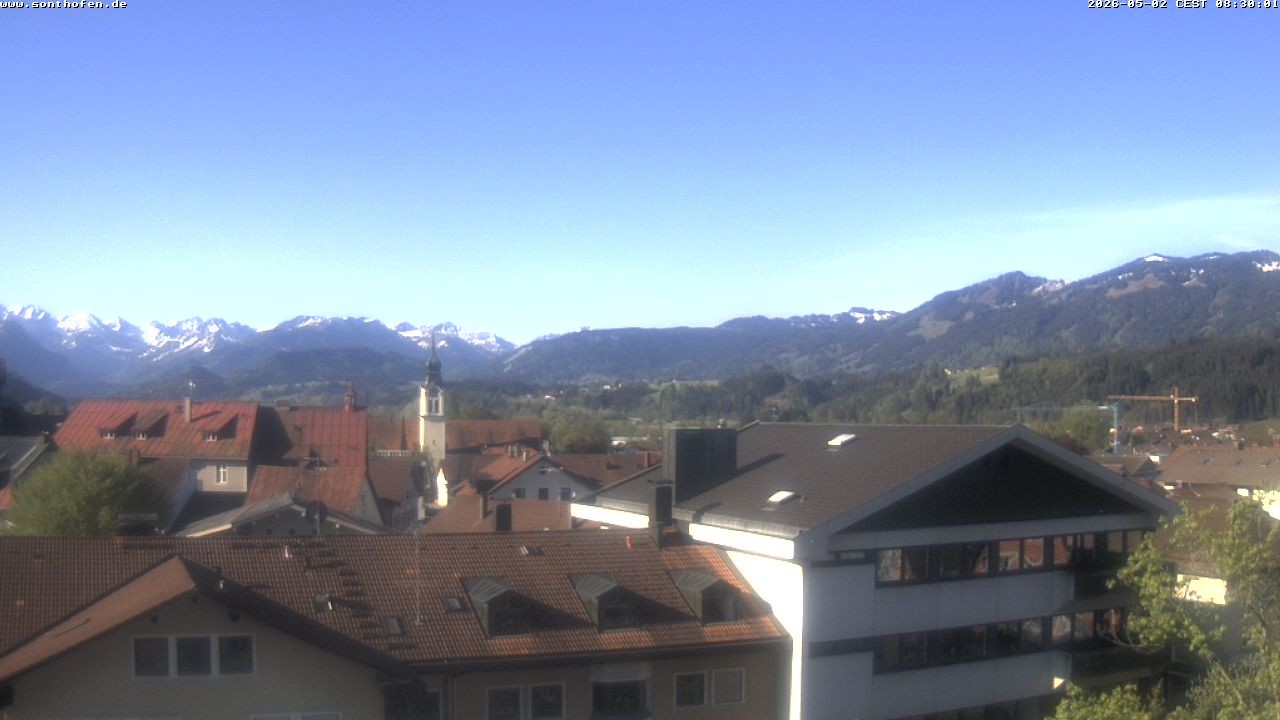Archiv Foto Webcam Ausblick Rathaus Sonthofen