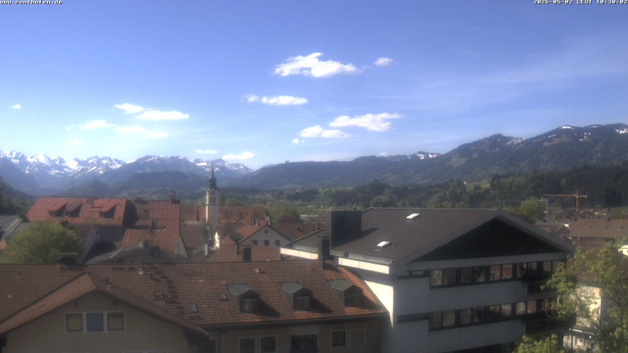 Archiv Foto Webcam Ausblick Rathaus Sonthofen