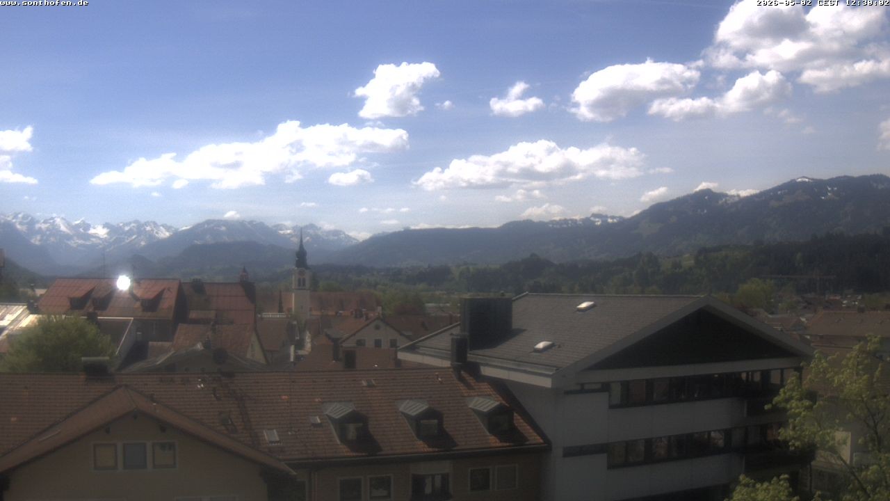 Archiv Foto Webcam Ausblick Rathaus Sonthofen