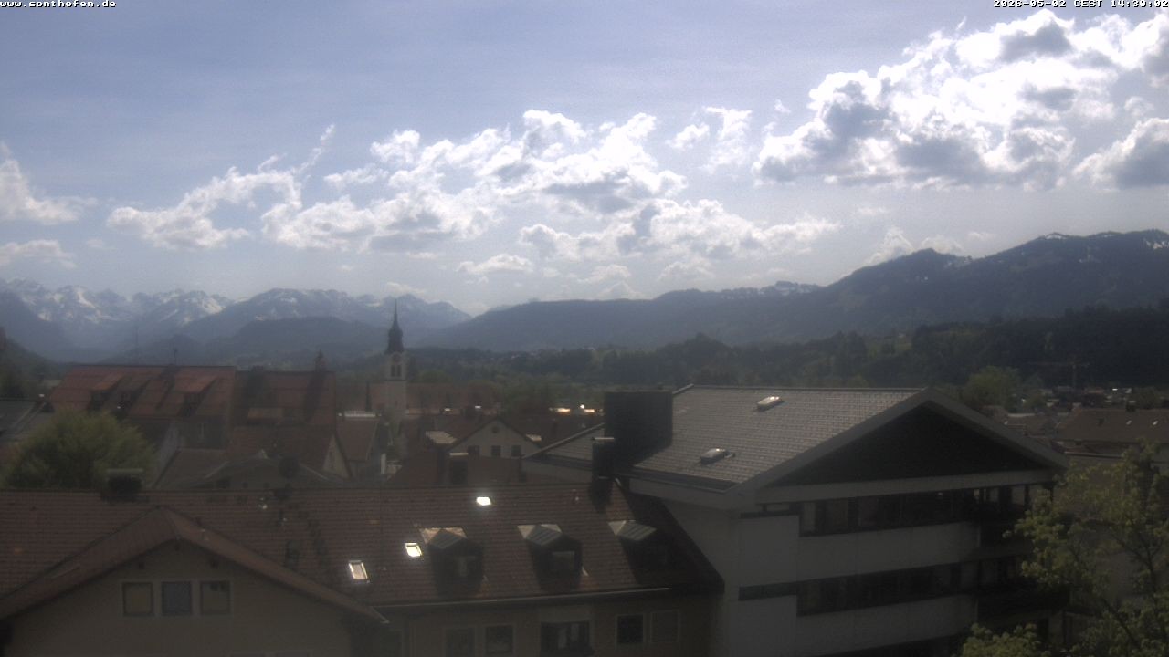 Archiv Foto Webcam Ausblick Rathaus Sonthofen
