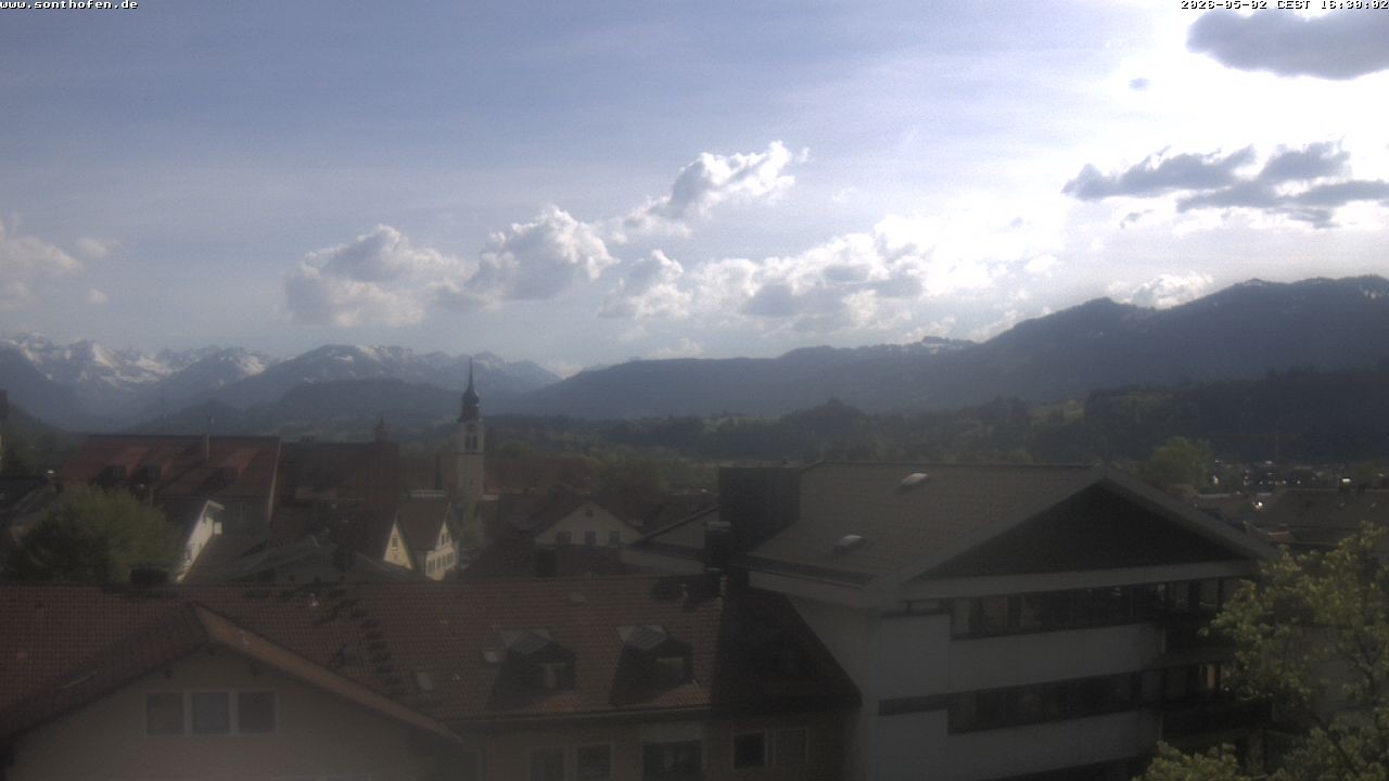 Archiv Foto Webcam Ausblick Rathaus Sonthofen