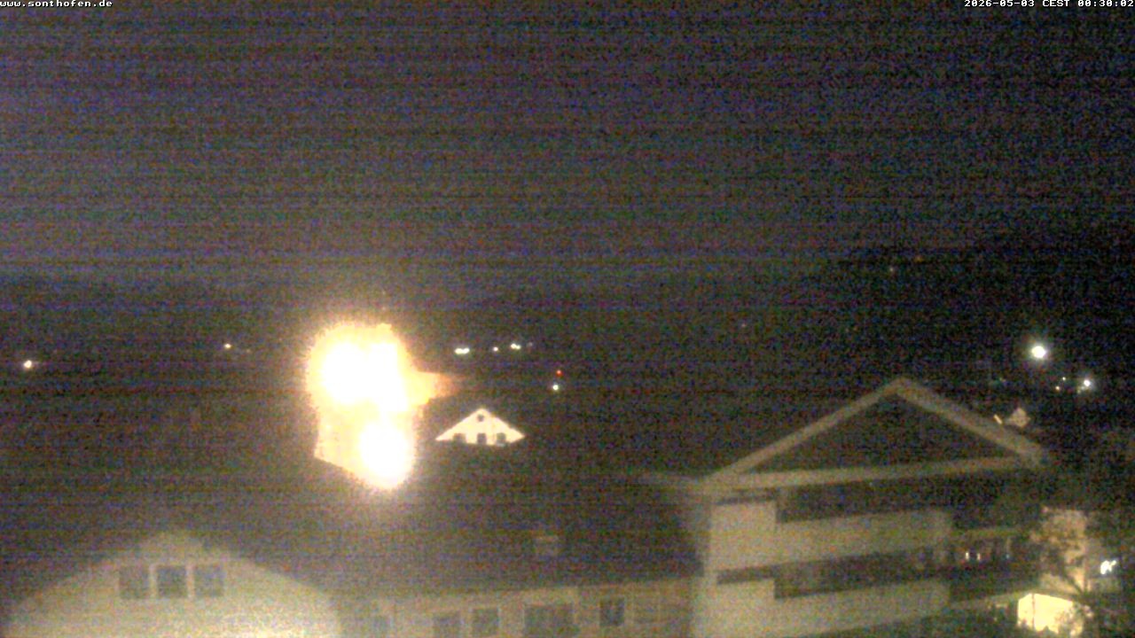 Archived image Webcam View from the town hall in Sonthofen