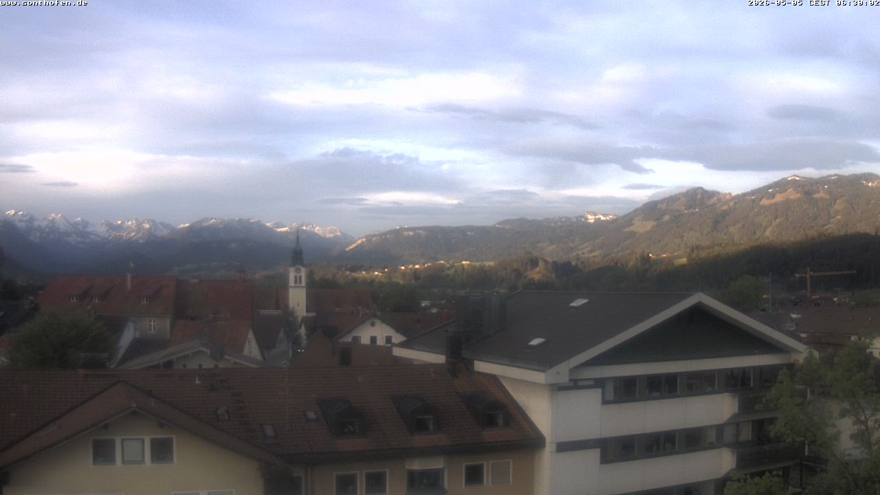 Archiv Foto Webcam Ausblick Rathaus Sonthofen