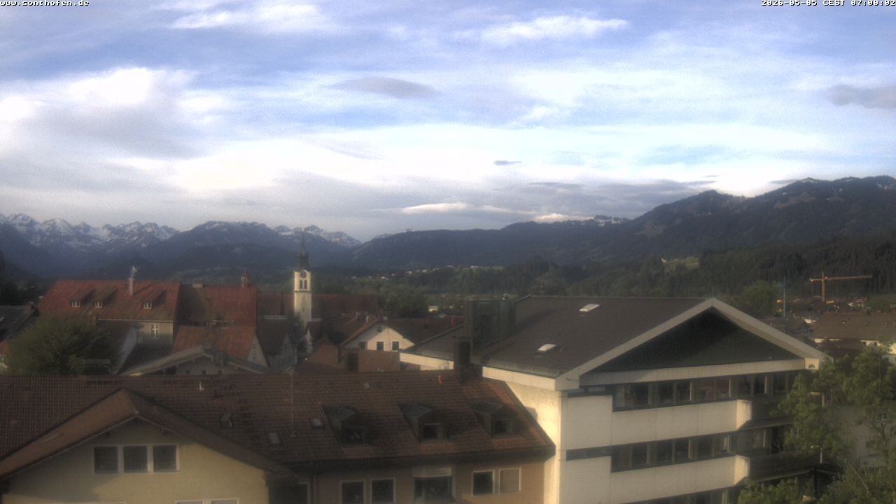 Archiv Foto Webcam Ausblick Rathaus Sonthofen