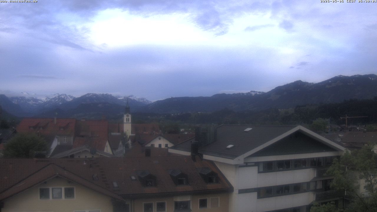 Archiv Foto Webcam Ausblick Rathaus Sonthofen