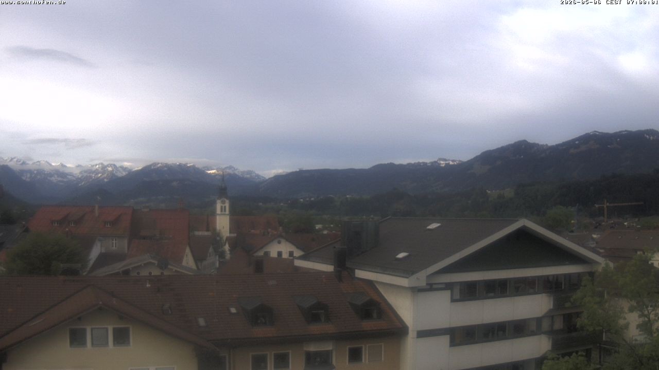 Archiv Foto Webcam Ausblick Rathaus Sonthofen