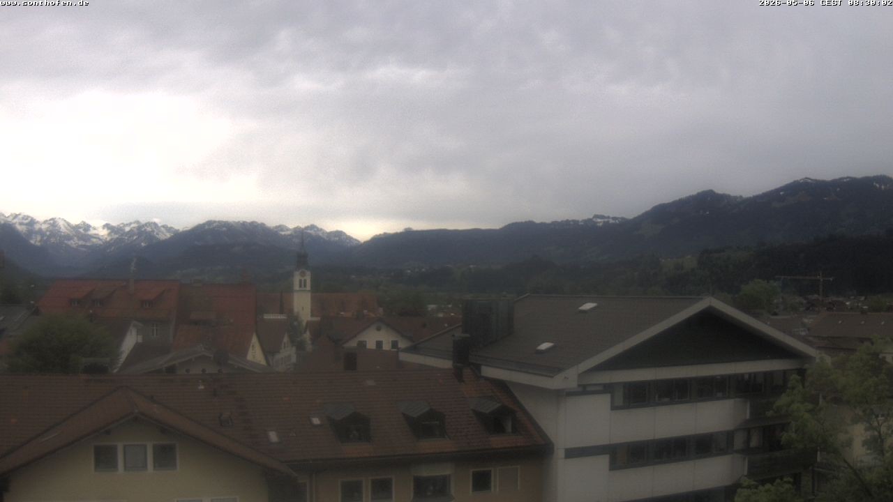 Archiv Foto Webcam Ausblick Rathaus Sonthofen