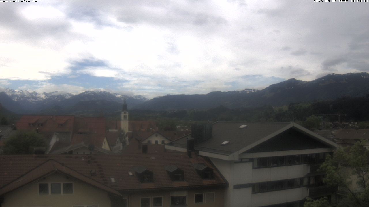 Archiv Foto Webcam Ausblick Rathaus Sonthofen
