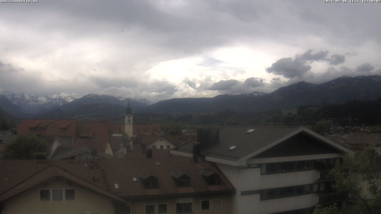 Archiv Foto Webcam Ausblick Rathaus Sonthofen