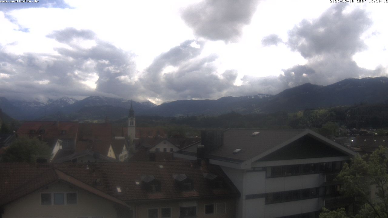 Archiv Foto Webcam Ausblick Rathaus Sonthofen
