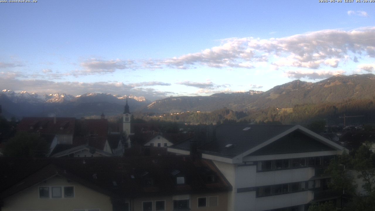 Archiv Foto Webcam Ausblick Rathaus Sonthofen