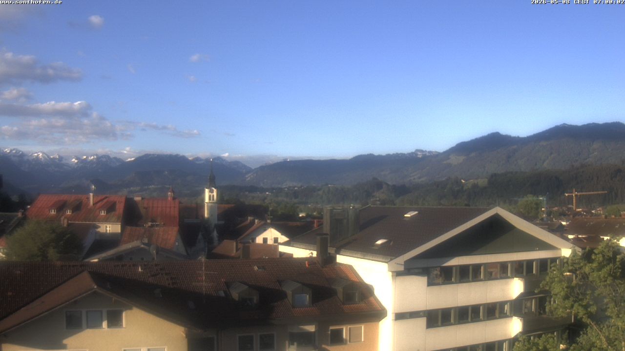 Archiv Foto Webcam Ausblick Rathaus Sonthofen