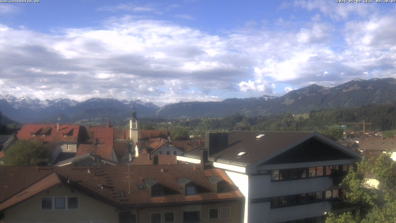 Archiv Foto Webcam Ausblick Rathaus Sonthofen