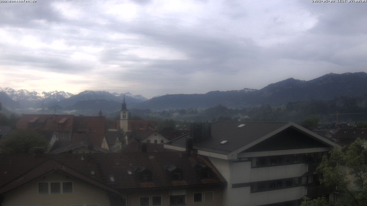 Archiv Foto Webcam Ausblick Rathaus Sonthofen