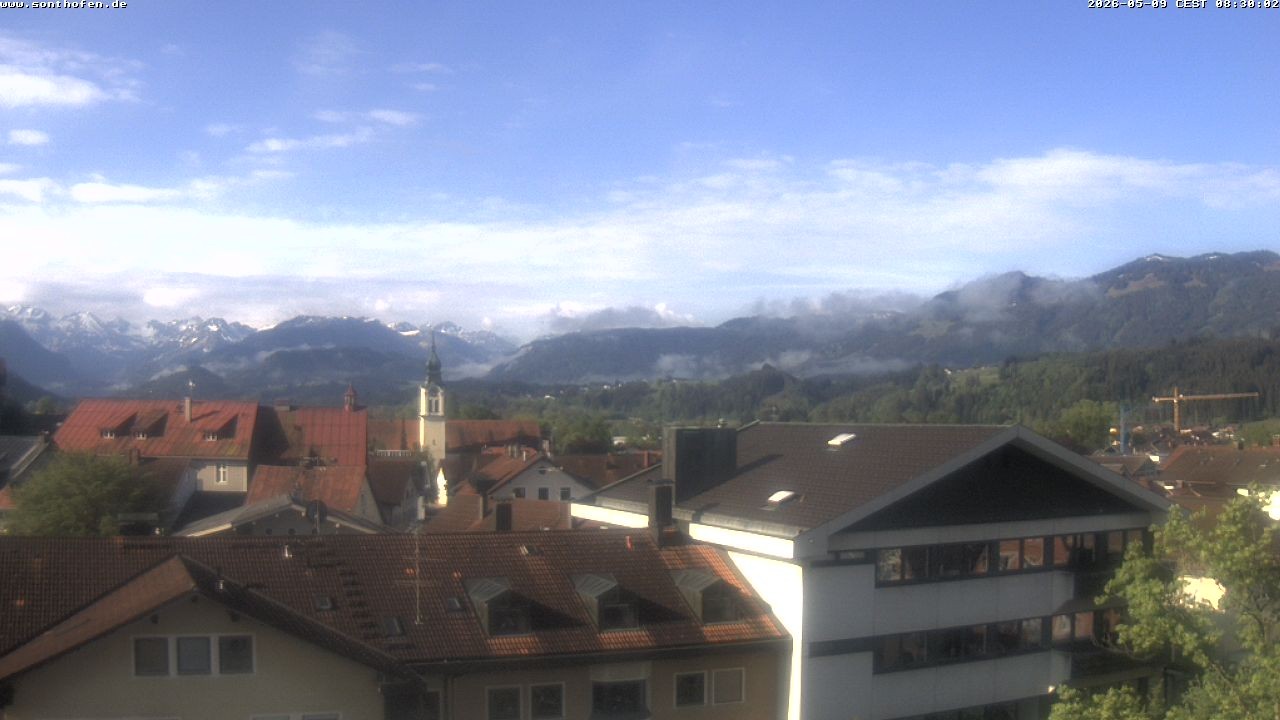 Archiv Foto Webcam Ausblick Rathaus Sonthofen