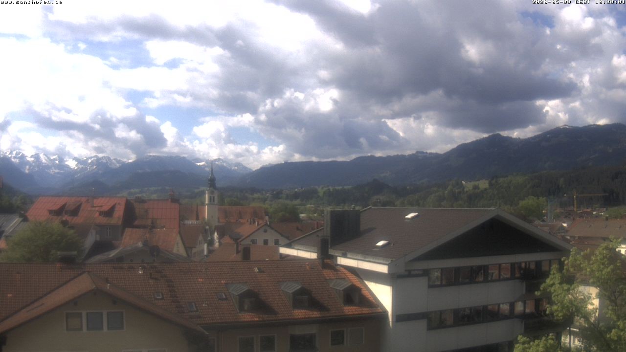 Archiv Foto Webcam Ausblick Rathaus Sonthofen