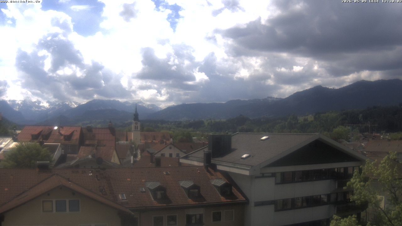 Archiv Foto Webcam Ausblick Rathaus Sonthofen