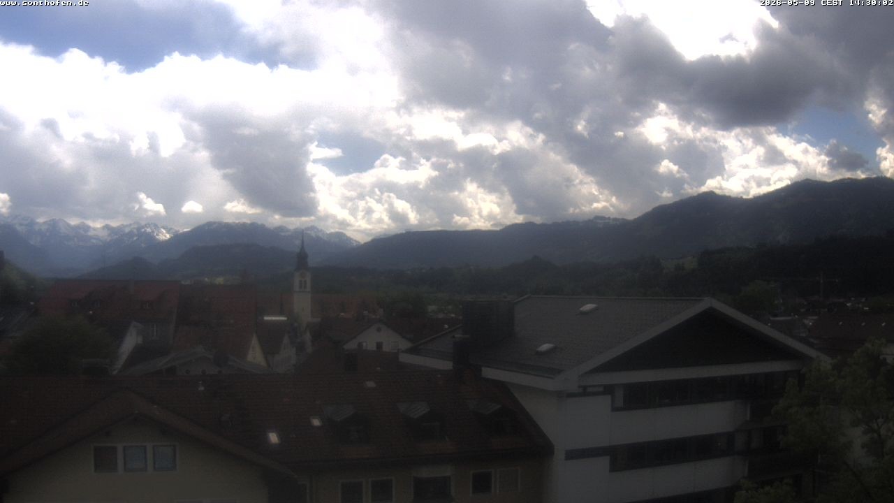Archiv Foto Webcam Ausblick Rathaus Sonthofen