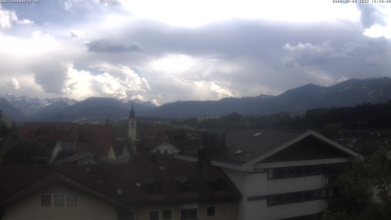 Archiv Foto Webcam Ausblick Rathaus Sonthofen