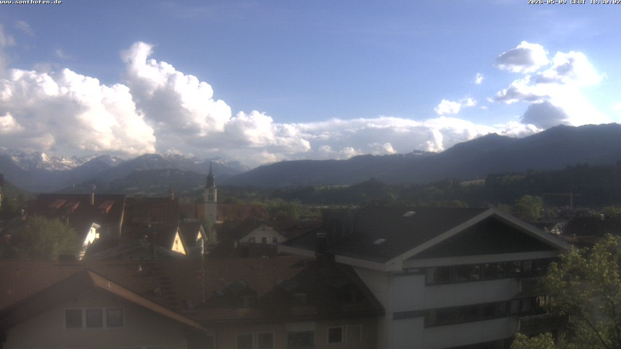 Archiv Foto Webcam Ausblick Rathaus Sonthofen