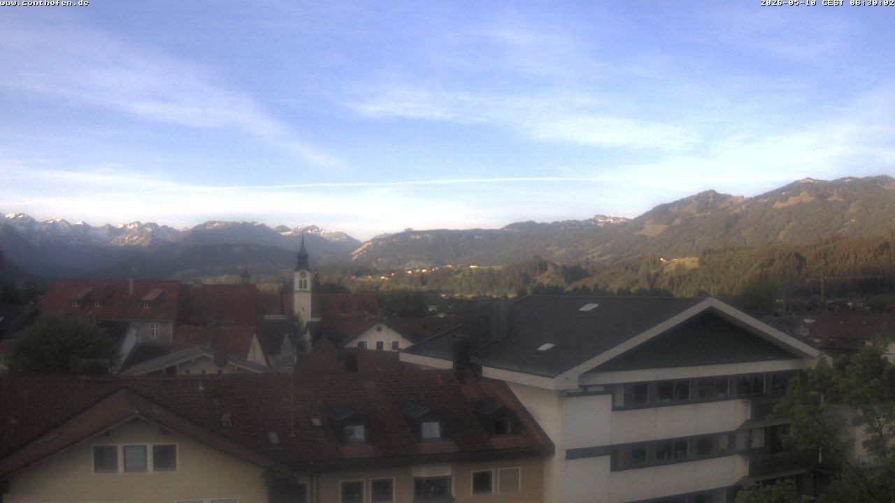 Archiv Foto Webcam Ausblick Rathaus Sonthofen
