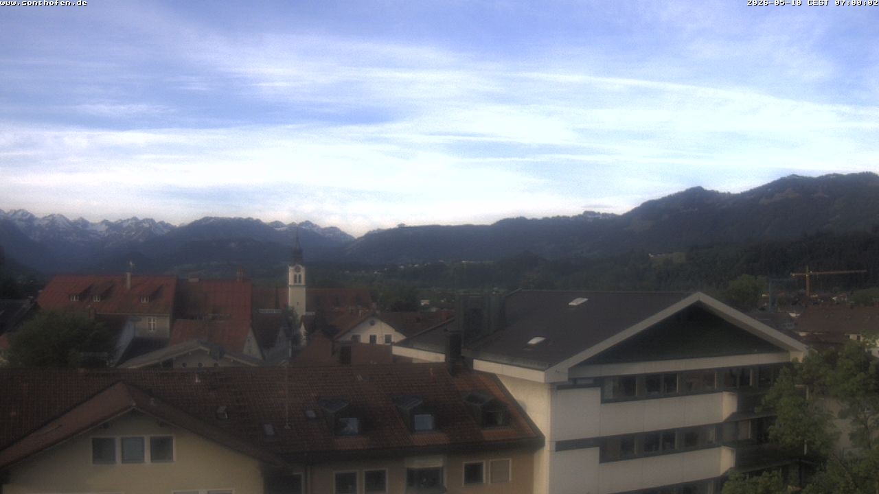 Archiv Foto Webcam Ausblick Rathaus Sonthofen