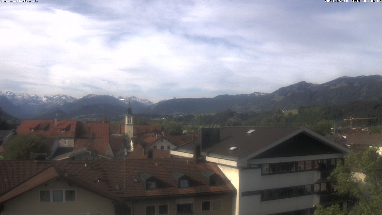 Archiv Foto Webcam Ausblick Rathaus Sonthofen