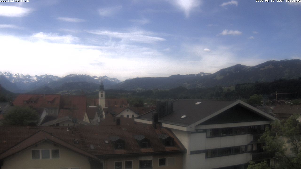 Archiv Foto Webcam Ausblick Rathaus Sonthofen