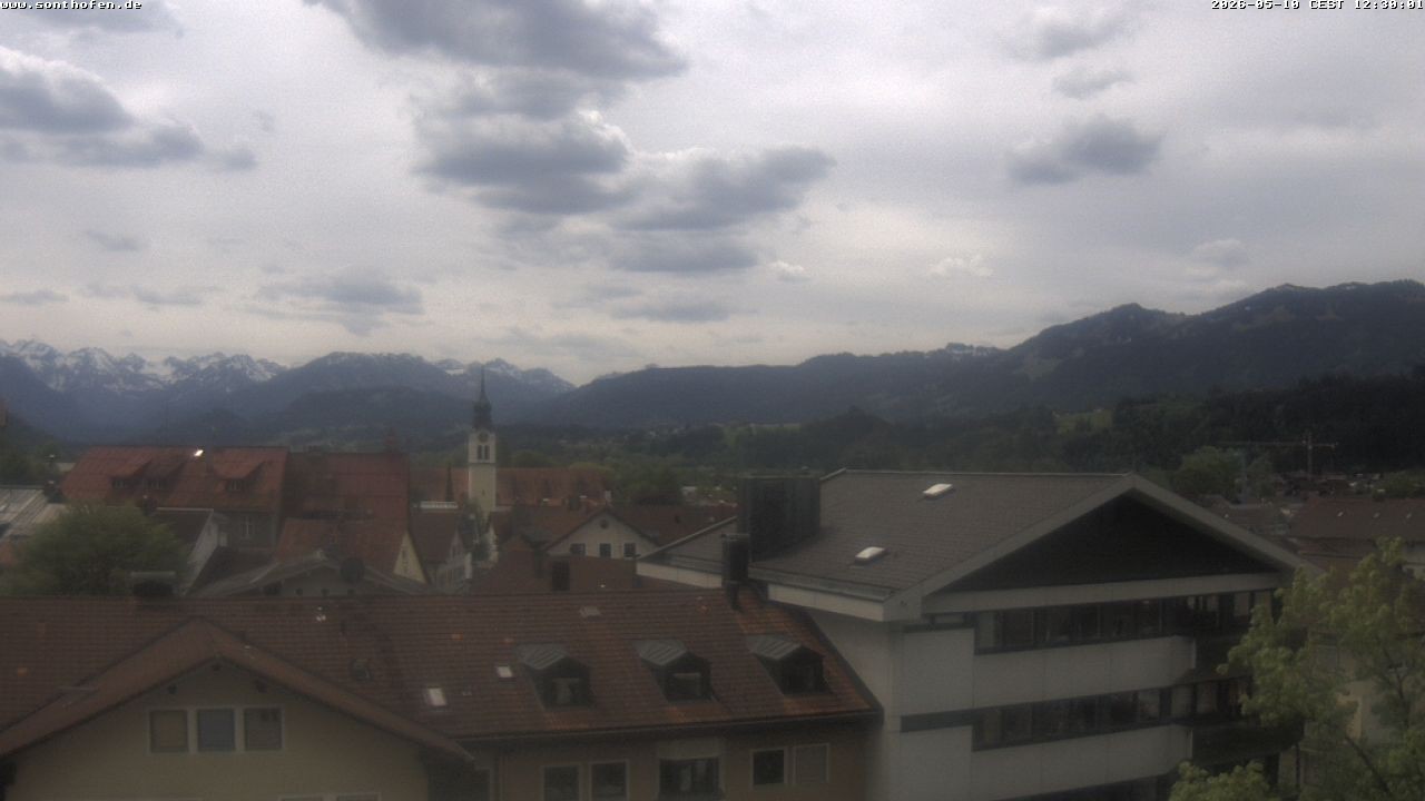 Archiv Foto Webcam Ausblick Rathaus Sonthofen