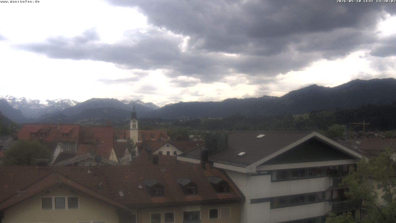 Archiv Foto Webcam Ausblick Rathaus Sonthofen