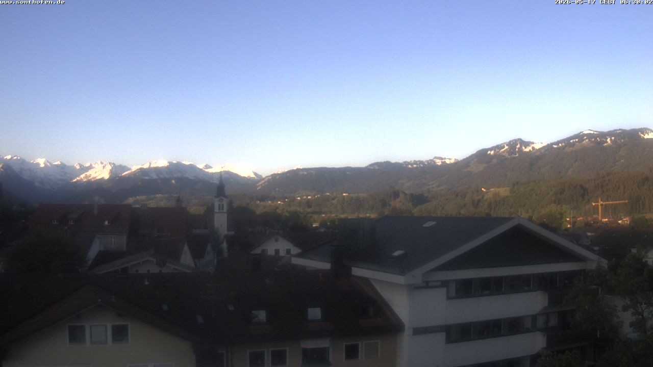 Archiv Foto Webcam Ausblick Rathaus Sonthofen