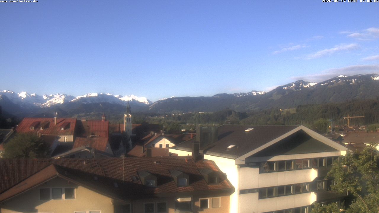 Archiv Foto Webcam Ausblick Rathaus Sonthofen