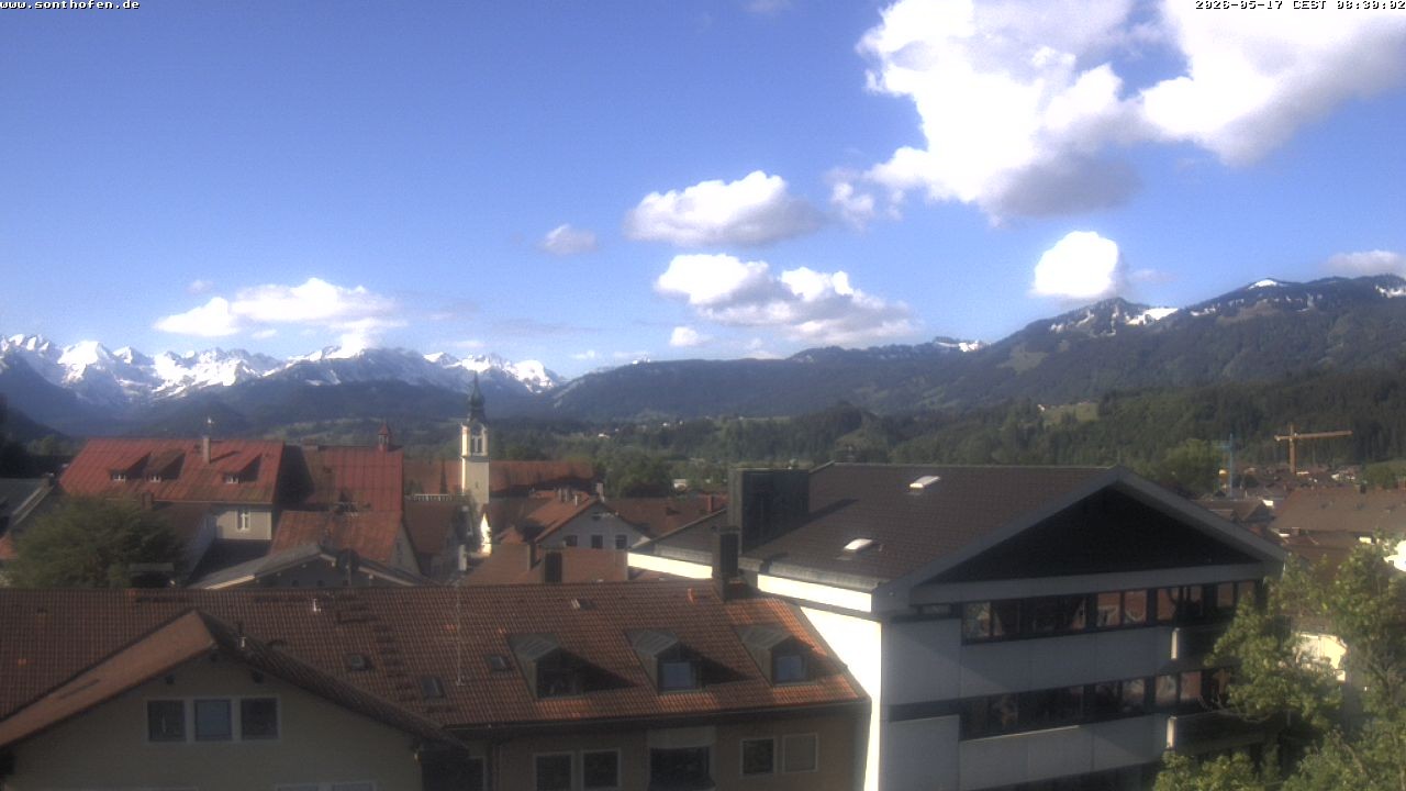 Archiv Foto Webcam Ausblick Rathaus Sonthofen