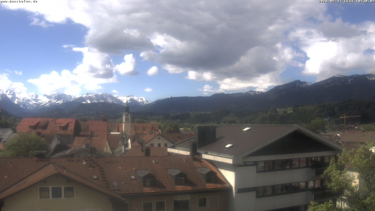 Archiv Foto Webcam Ausblick Rathaus Sonthofen