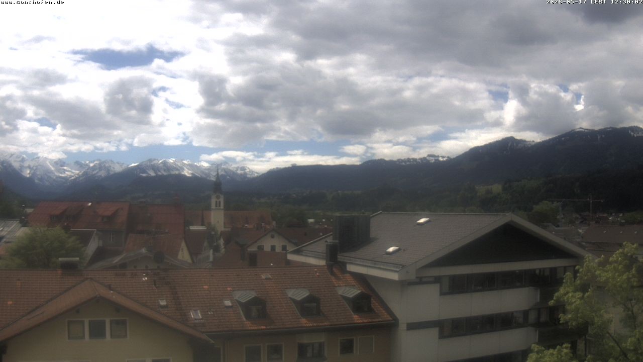 Archiv Foto Webcam Ausblick Rathaus Sonthofen