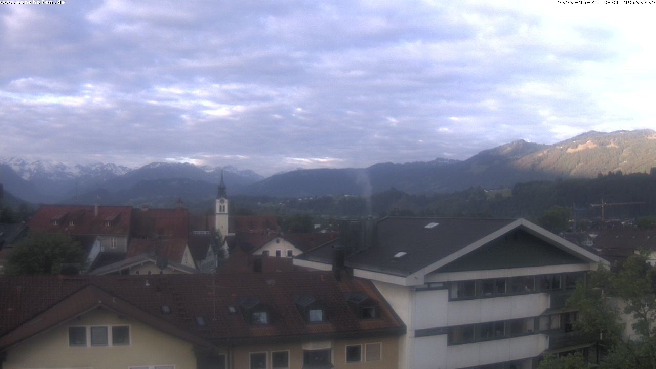 Archiv Foto Webcam Ausblick Rathaus Sonthofen