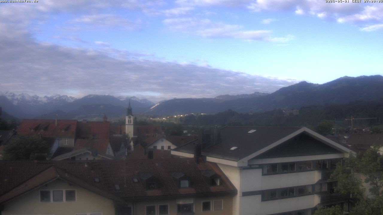 Archiv Foto Webcam Ausblick Rathaus Sonthofen