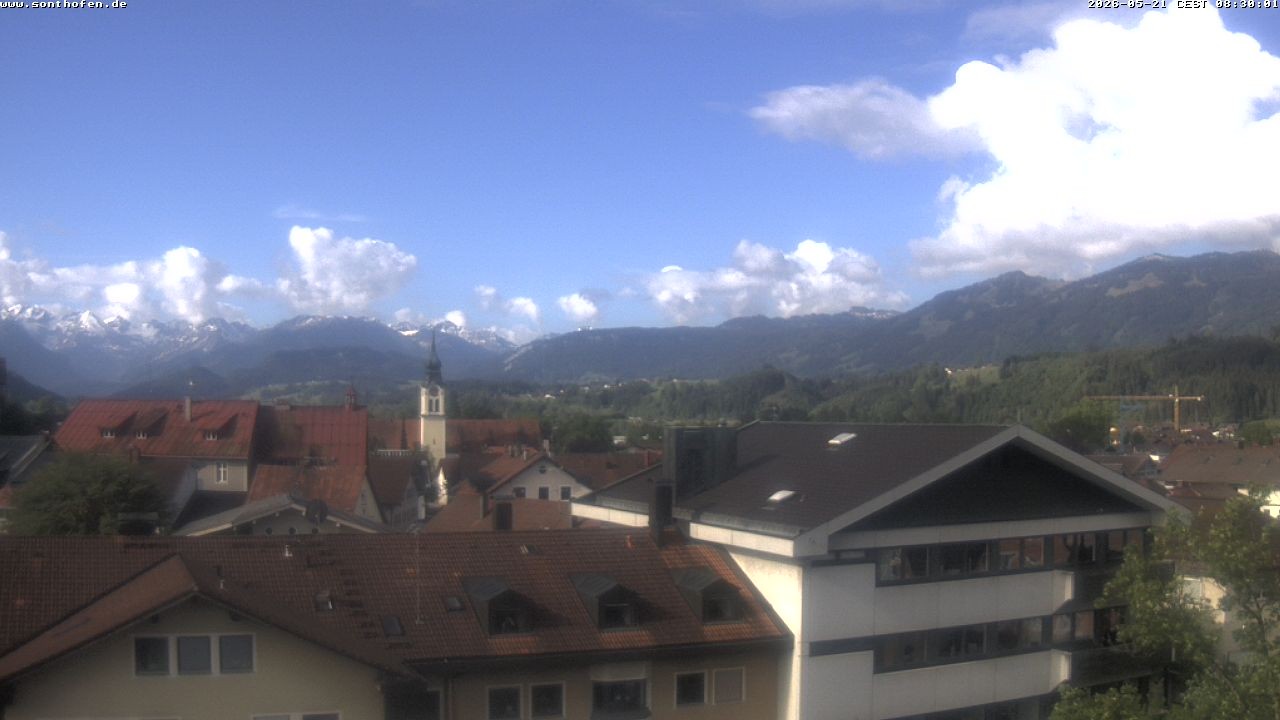 Archiv Foto Webcam Ausblick Rathaus Sonthofen