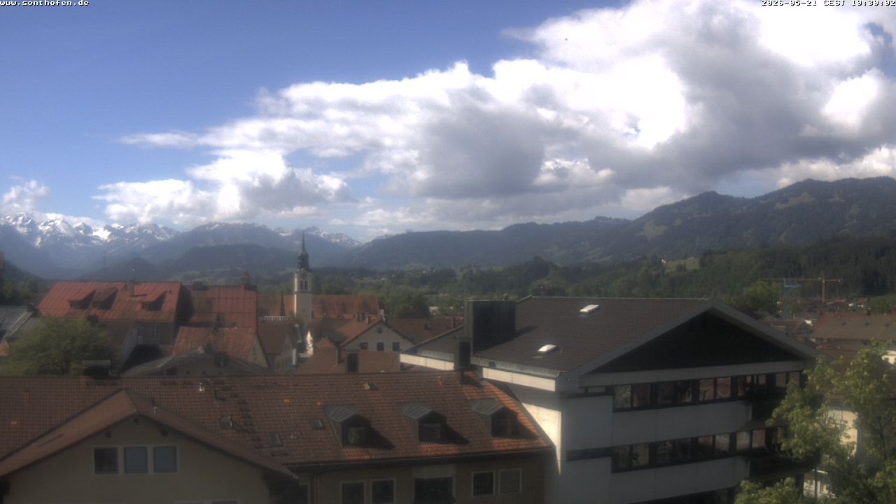 Archiv Foto Webcam Ausblick Rathaus Sonthofen