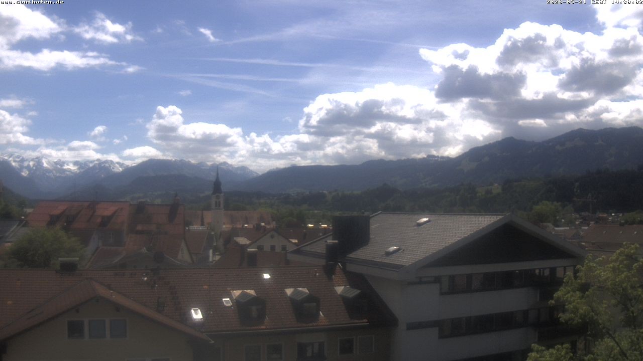 Archiv Foto Webcam Ausblick Rathaus Sonthofen
