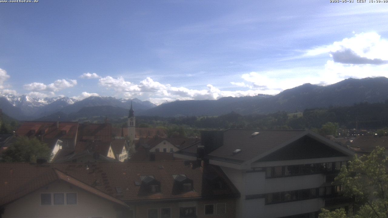 Archiv Foto Webcam Ausblick Rathaus Sonthofen
