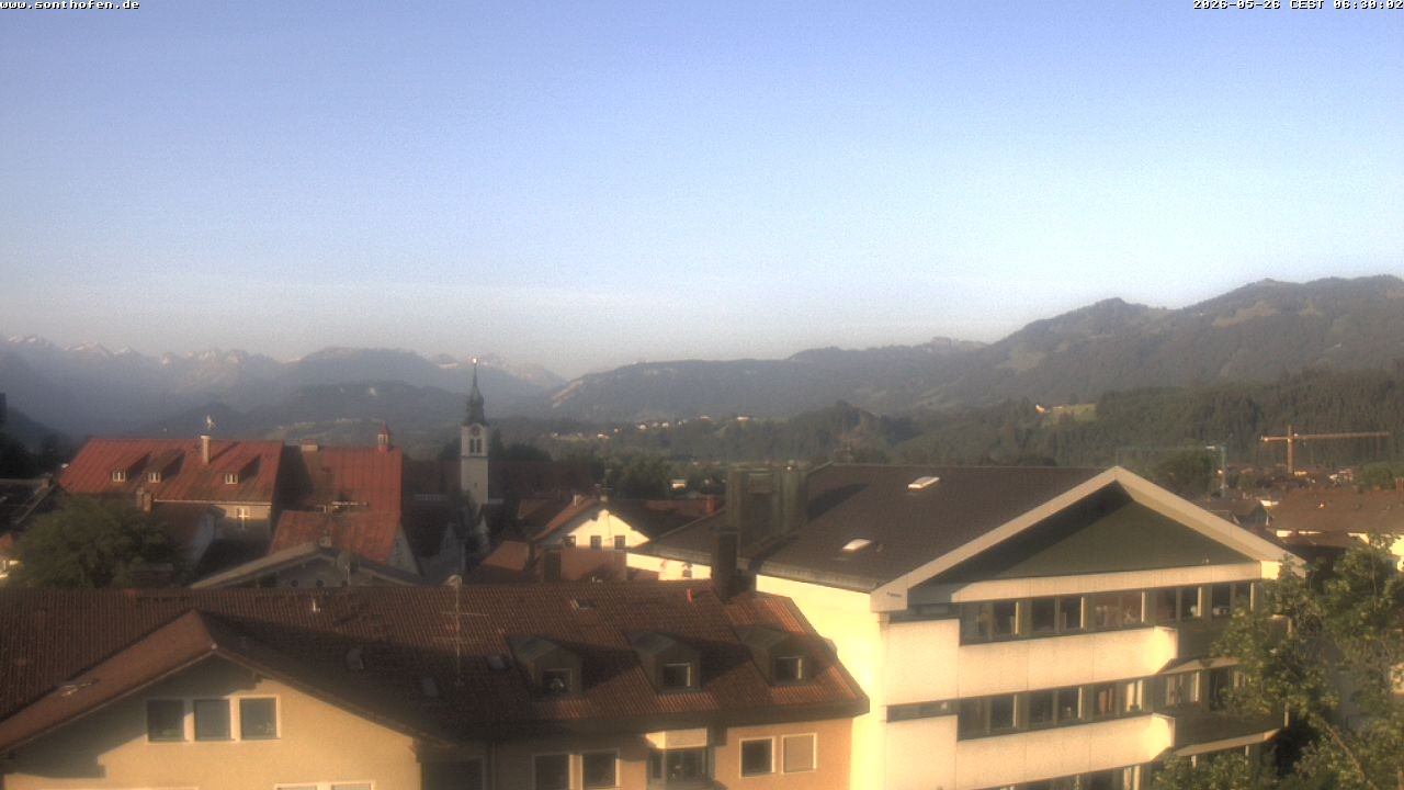Archiv Foto Webcam Ausblick Rathaus Sonthofen