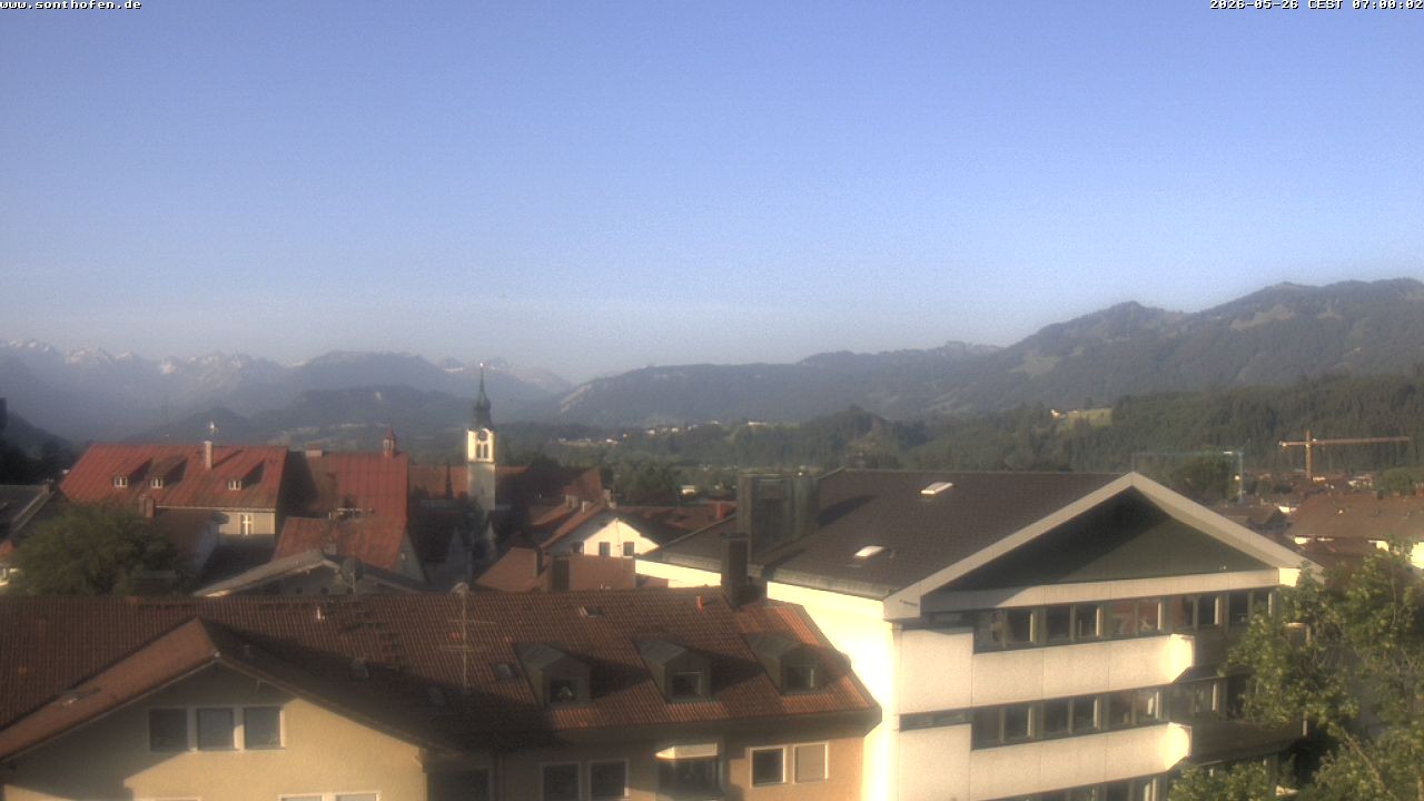Archiv Foto Webcam Ausblick Rathaus Sonthofen