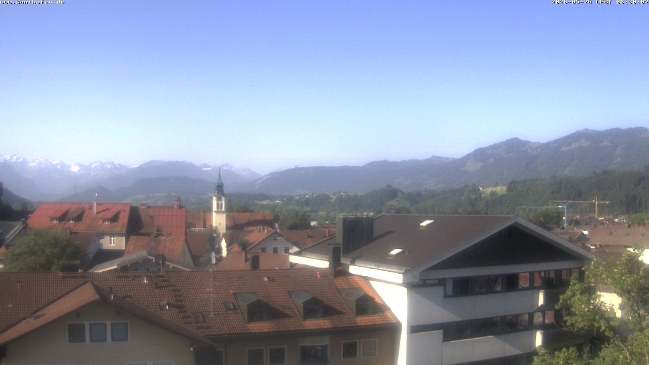 Archiv Foto Webcam Ausblick Rathaus Sonthofen