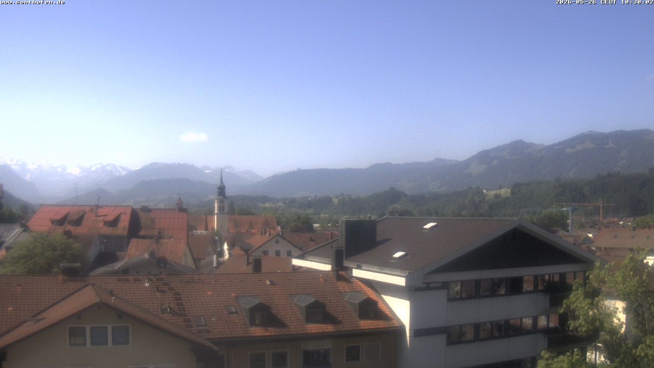 Archiv Foto Webcam Ausblick Rathaus Sonthofen