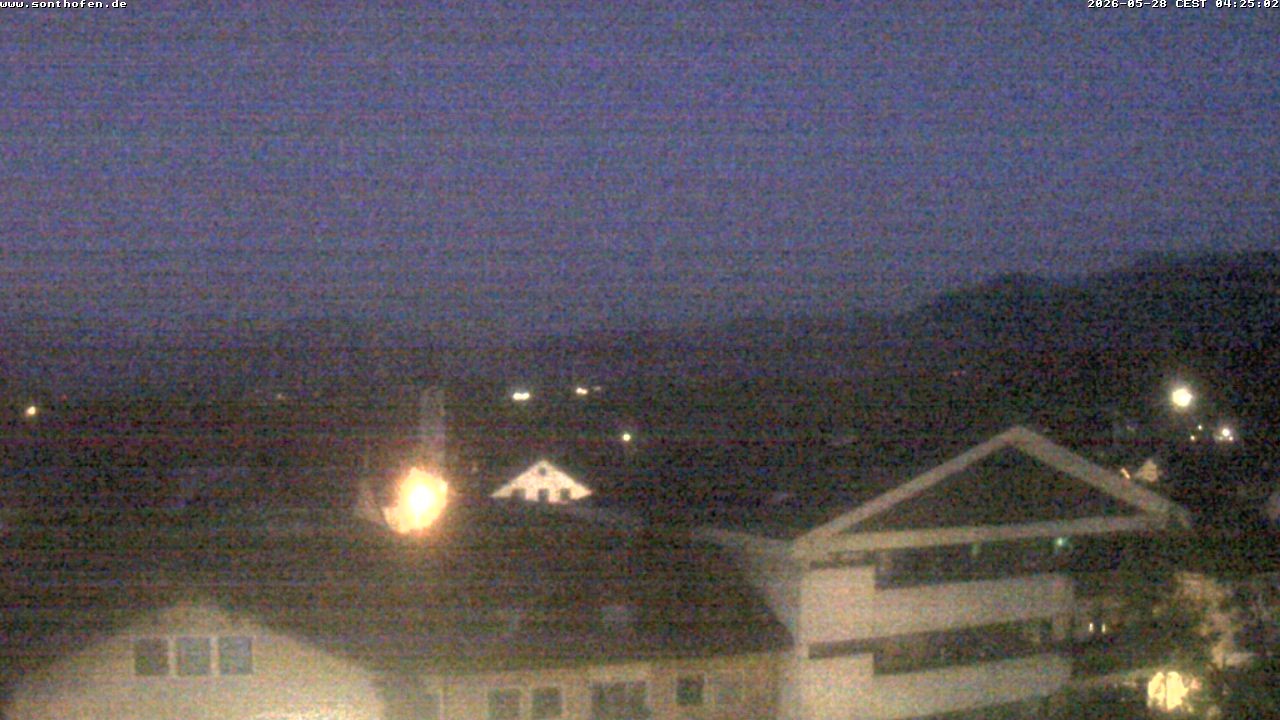 Archived image Webcam View from the town hall in Sonthofen