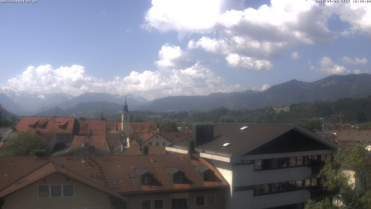 Archiv Foto Webcam Ausblick Rathaus Sonthofen