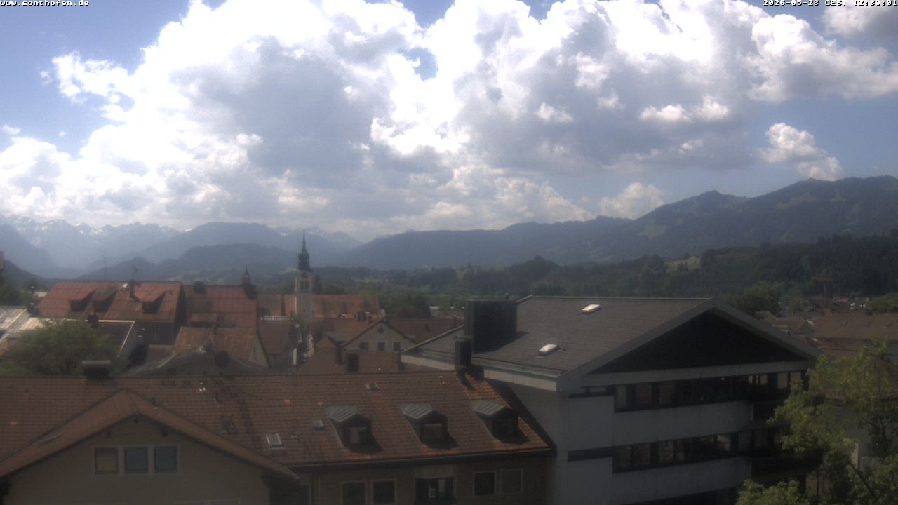 Archiv Foto Webcam Ausblick Rathaus Sonthofen