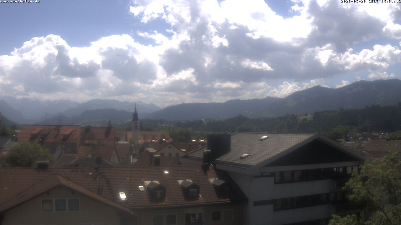 Archiv Foto Webcam Ausblick Rathaus Sonthofen