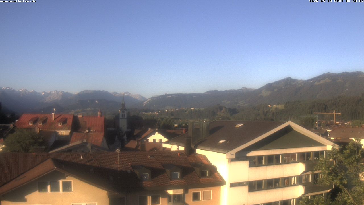 Archiv Foto Webcam Ausblick Rathaus Sonthofen